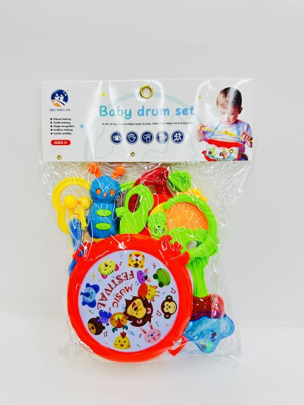 НАБОР БАРАБАН И ПОГРЕМУШКИ
