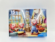 МАКСИ-ПАЗЛЫ 15 элементов.ТРИ ВЕСЕЛЫХ ПОРОСЕНКА И ВОЛК (арт. УК15-0206) МАКСИ-ПАЗЛЫ 15 элементов.ТРИ ВЕСЕЛЫХ ПОРОСЕНКА И ВОЛК (арт. УК15-0206)