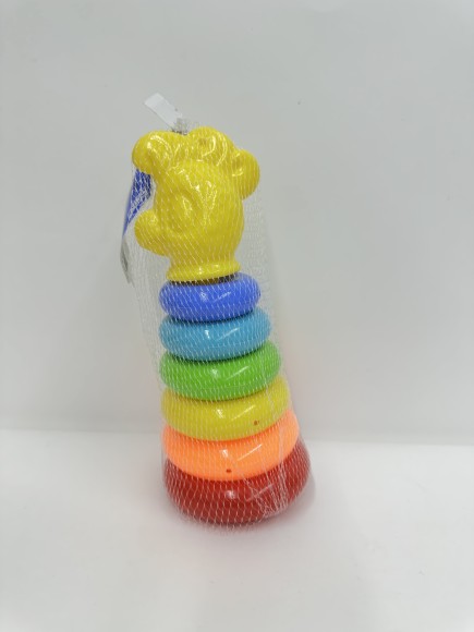 Игра Пирамида зоопарк "Попугай", в сетке, 24*10*10 см